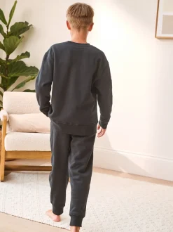 Next - Pyjama simple en laine polaire (3-16yrs) Noir New