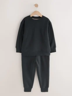 Next - Pyjama simple en laine polaire (3-16yrs) Noir New