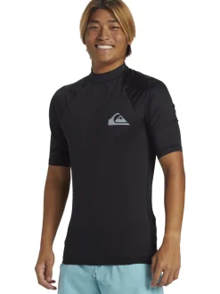 Quiksilver Noir - Rash gilet UPF50 à manches courtes