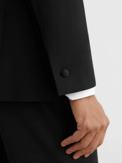 Reiss Noir - Revers en pointe - Veste de smoking Poker à simple boutonnage habillé Best