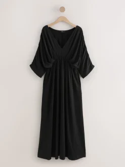 Next Noir - Robe longue caftan en jersey New