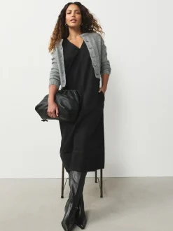 Next Noir - Robe longue Sans manche col en V Sale