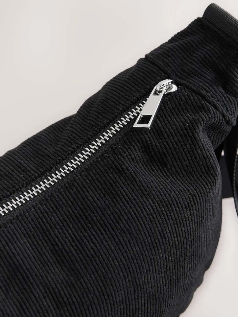 Next Noir - Sac à bandoulière effet velours côtelé