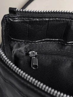 Next Noir - Sac à bandoulière en Cuir aspect croco Hot