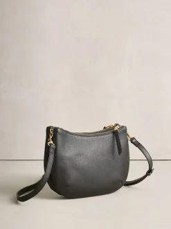 Next Noir - Sac à bandoulière en cuir avec scoop Online