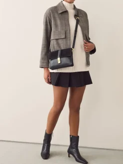 Next Noir - Sac à bandoulière en cuir effet croco Best