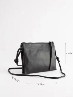 Next Noir - Sac à bandoulière en cuir Discount