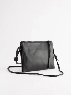 Next Noir - Sac à bandoulière en cuir Discount