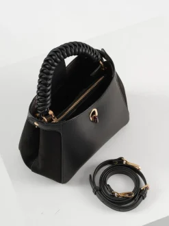 Luella Grey Noir - Sac à bandoulière Catherine à poignée tissée Sale