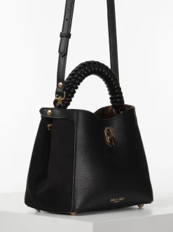 Luella Grey Noir - Sac à bandoulière Catherine à poignée tissée Sale