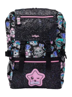 Smiggle Noir - Sac à dos Trailblazer Foldover Attach Hot