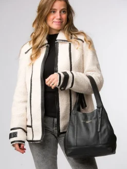 Pure Luxuries London - Sac à main Colette en cuir Noir Clearance