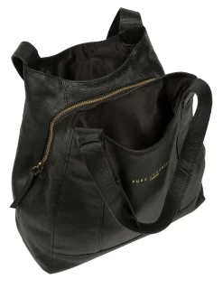 Pure Luxuries London - Sac à main Colette en cuir Noir Clearance