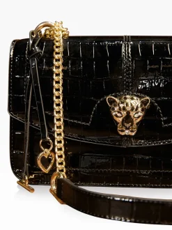 Lipsy Noir - Sac bandoulière chaîne moyenne Outlet