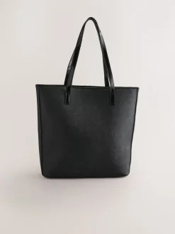 Baker by Ted Baker Noir - Sac cabas en PU en relief Outlet