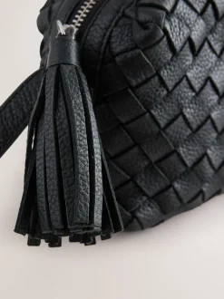 Next Noir - Sacoche pour appareil photo en cuir tressé