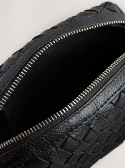 Next Noir - Sacoche pour appareil photo en cuir tressé