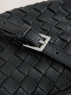 Next Noir - Sacoche pour appareil photo en cuir tressé