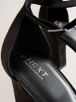 Next - Sandales à talons carrés Noir Clearance
