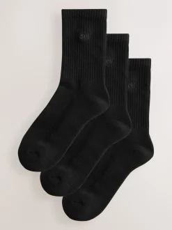 self. - Chaussettes de cheville Cushion Sole Lounge 3 Pack Noir Hot
