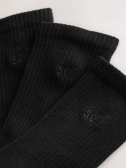 self. - Chaussettes de cheville Cushion Sole Lounge 3 Pack Noir Hot