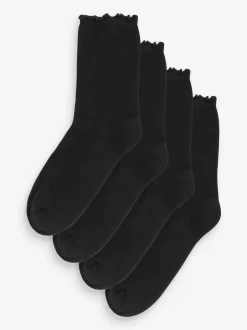 Next Noir - Semelle de coussin à volants Chaussettes 4 Lot Sale
