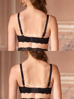 Seraphine Noir - Soutien-gorge plongeant de Grossesse et d’Allaitement en Dentelle Outlet
