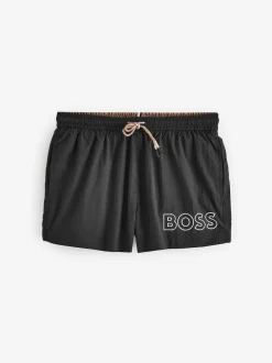 BOSS Noir - Short de bain Mooneye à logo Hot