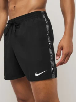 Nike Noir - Short de bain 5 Inch Black Logo Tape Volley Sale