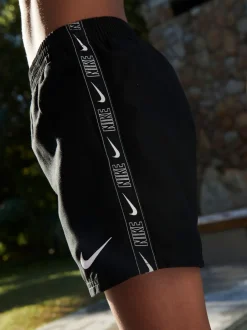 Nike Noir - Short de volley Swim Logo Tape 4 Inch Online