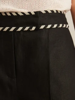 Reiss Noir - Short Fawn Lin Whipstitch Short