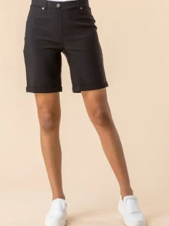 Roman - Short extensible à revers Noir Online