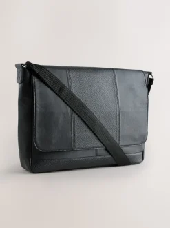 Next Noir - Signature Leather Messenger Bag Sale