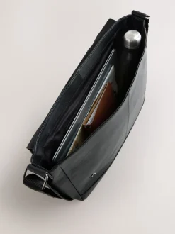 Next Noir - Signature Leather Messenger Bag Sale