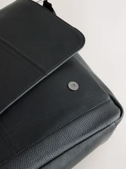 Next Noir - Signature Leather Messenger Bag Sale