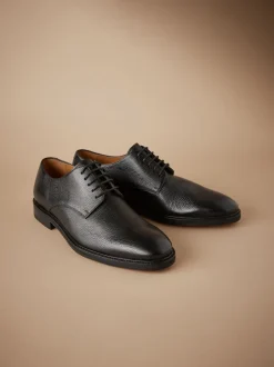 Next Noir - Signature Leather Sole Derby Chaussures Outlet