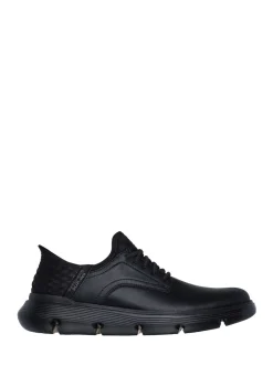 Skechers Noir - Mens Garza Slip In Trainers New