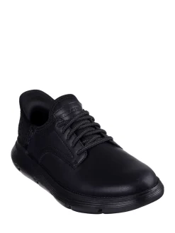 Skechers Noir - Mens Garza Slip In Trainers New