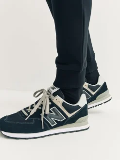 Next Noir - Skinny Fit (Skinny Fit) - Pantalon de Joggings en coupe ajustée à dos brosse