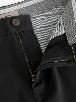 Next - Slim Fit (Slim Fit) - Short chino stretch Noir Clearance