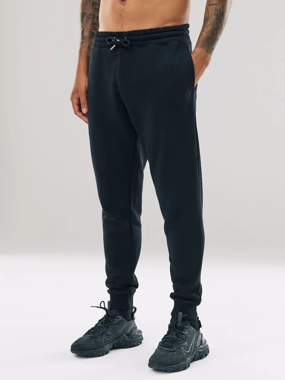 Next Noir - Slim Fit (Slim Fit) - Pantalon de Joggings en coupe ajustée à dos brosse Discount