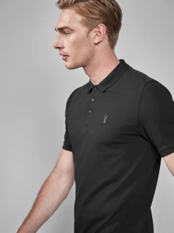 Next - Slim Fit (Slim Fit) - Polo Manches courtes Pique Noir Best