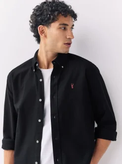 Next - Slim Fit (Slim Fit) - Chemise Oxford à manches longues Noir Best