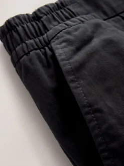 Next Noir - Slim Fit (Slim Fit) - Pantalons Chinos extensibles plissés avec taille élastique Outlet