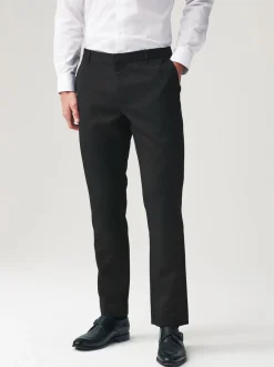 Next Noir - Slim Fit (Slim Fit) - Lot de 2 pantalons intelligents unis sur le devant Online