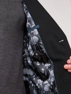 Next Noir - - Veste de costume à deux boutons Slim Fit (Slim Fit) Hot