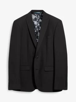 Next Noir - - Veste de costume à deux boutons Slim Fit (Slim Fit) Hot