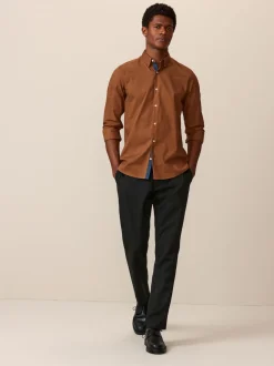 Next Noir - Slim Fit (Slim Fit) - Pantalon élégant uni sur le devant Online