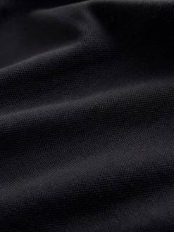Next Noir - Slim Fit (Slim Fit) - Polo à manches longues en piqué Sale