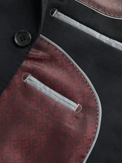 Next Noir - Slim Fit (Slim Fit) - Veste de costume Signature Nova Fides en 100% laine italienne